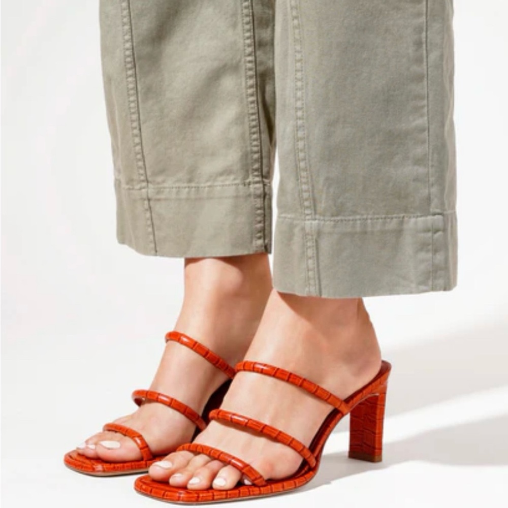 NWT Charlotte Stone Zuma Marmalade Croc Sandals